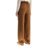 wide leg camel polyester pants