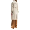 beige cotton double-breasted trench coat with adjustable sleeves