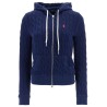 navy blue slim fit zip hoodie cardigan