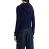 navy blue slim fit zip hoodie cardigan