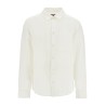 camicia unisex in lino bianco sporco eleganza minimalista