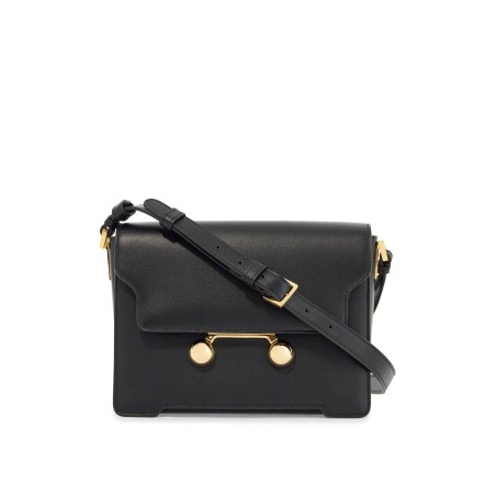 black calfskin shopping bag with distinctive closure