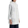 white waterproof 3/4 sleeve parka techn taffeta