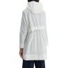 white waterproof 3/4 sleeve parka techn taffeta