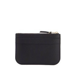 large black bow wallet in calfskin zip unisex