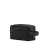 black rectangular beauty case in polyamide with side handle and zip