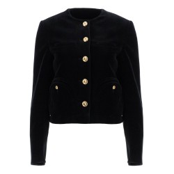 cotton velvet bolero jacket in