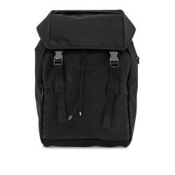 black nylon laptop backpack