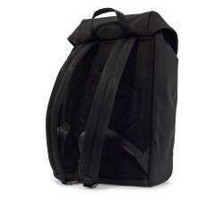 black nylon laptop backpack