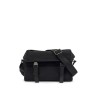 black shoulder bag in polyamide with spacious compartment