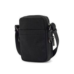 black minimalist crossbody bag in polyamide