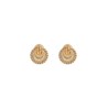 gold shell earrings with crystals