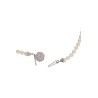 long 3-strand ivory pearl necklace with rhinestones