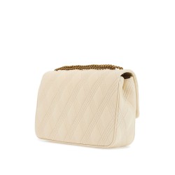 quilted shoulder bag butter white with golden chain