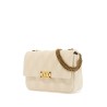 quilted shoulder bag butter white with golden chain