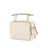 ivory quilted leather crossbody bag with studs