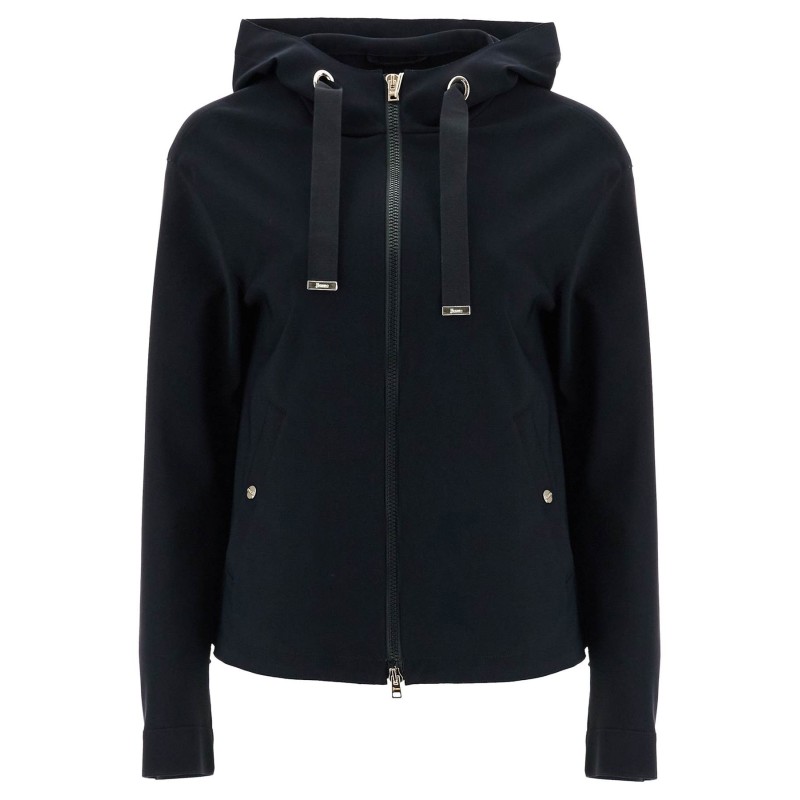 first-act short black jacket with hood