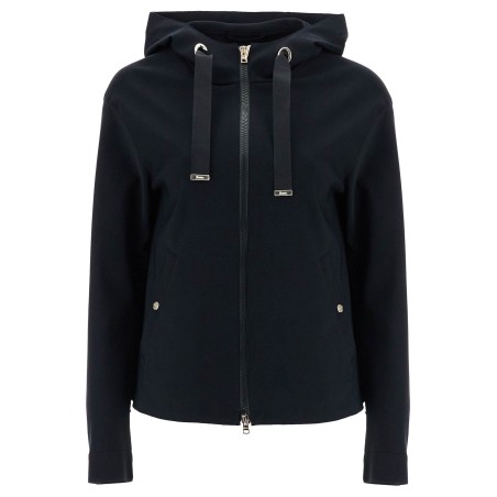 first-act short black jacket with hood