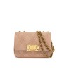 small shoulder bag in cinnamon pink with diamond pattern