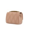 small shoulder bag in cinnamon pink with diamond pattern