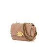 small shoulder bag in cinnamon pink with diamond pattern