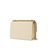 borsa a spalla in pelle butter white con tracolla catena