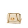 borsa a spalla in pelle butter white con tracolla catena