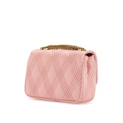 borsa a spalla small rock-chic rosa geranio in pelle