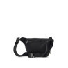 black waist bag in polyamide with adjustable shoulder strap