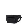 black waist bag in polyamide with adjustable shoulder strap