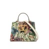 small floral multicolor handbag with adjustable shoulder strap