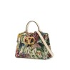 small floral multicolor handbag with adjustable shoulder strap