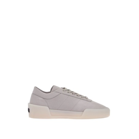 low top sneakers aerobic light gray leather with velcro closure