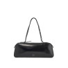 simona glossy leather shoulder bag