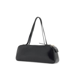 simona glossy leather shoulder bag