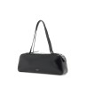 simona glossy leather shoulder bag