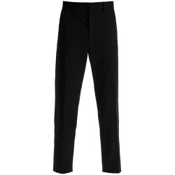 straight leg twill trousers in nine words