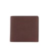 compact dark brown calfskin wallet with slots