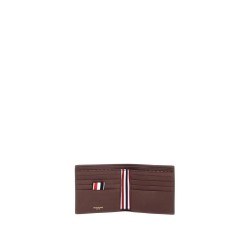 compact dark brown calfskin wallet with slots