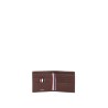 compact dark brown calfskin wallet with slots