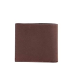 compact dark brown calfskin wallet with slots