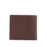 compact dark brown calfskin wallet with slots