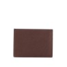 compact dark brown calfskin credit card holder