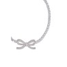 tennis necklace with bow and silver zirconia spring summer