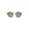 round sunglasses titanium acetate tortoiseshell green lenses