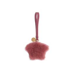 charm stella rosa fragola in shearling con medusa