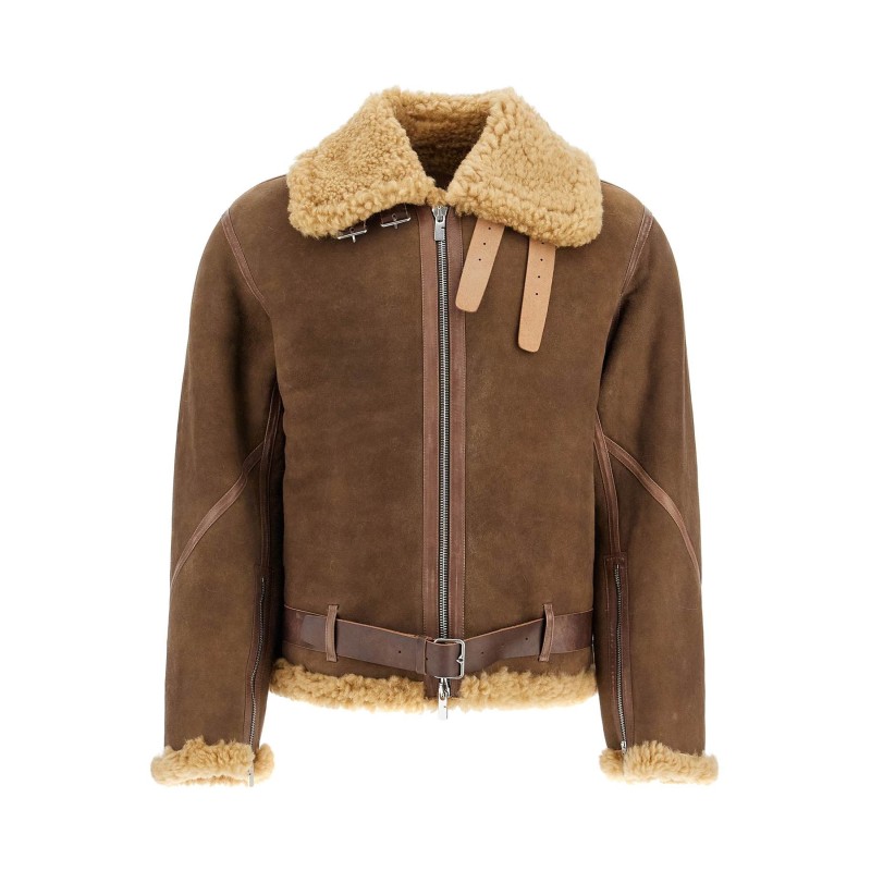 shearling aviator jacket for