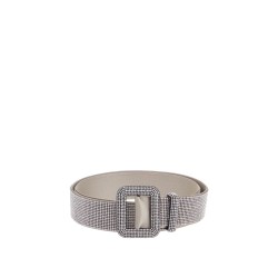 elegant light gray floral strass venus belt