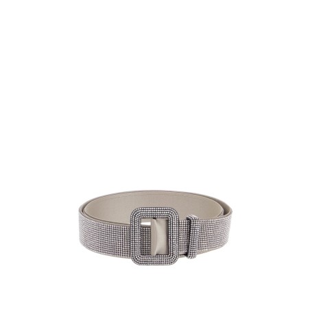 elegant light gray floral strass venus belt