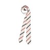 classic ivory tie with red and blue stripes in silk and cotton